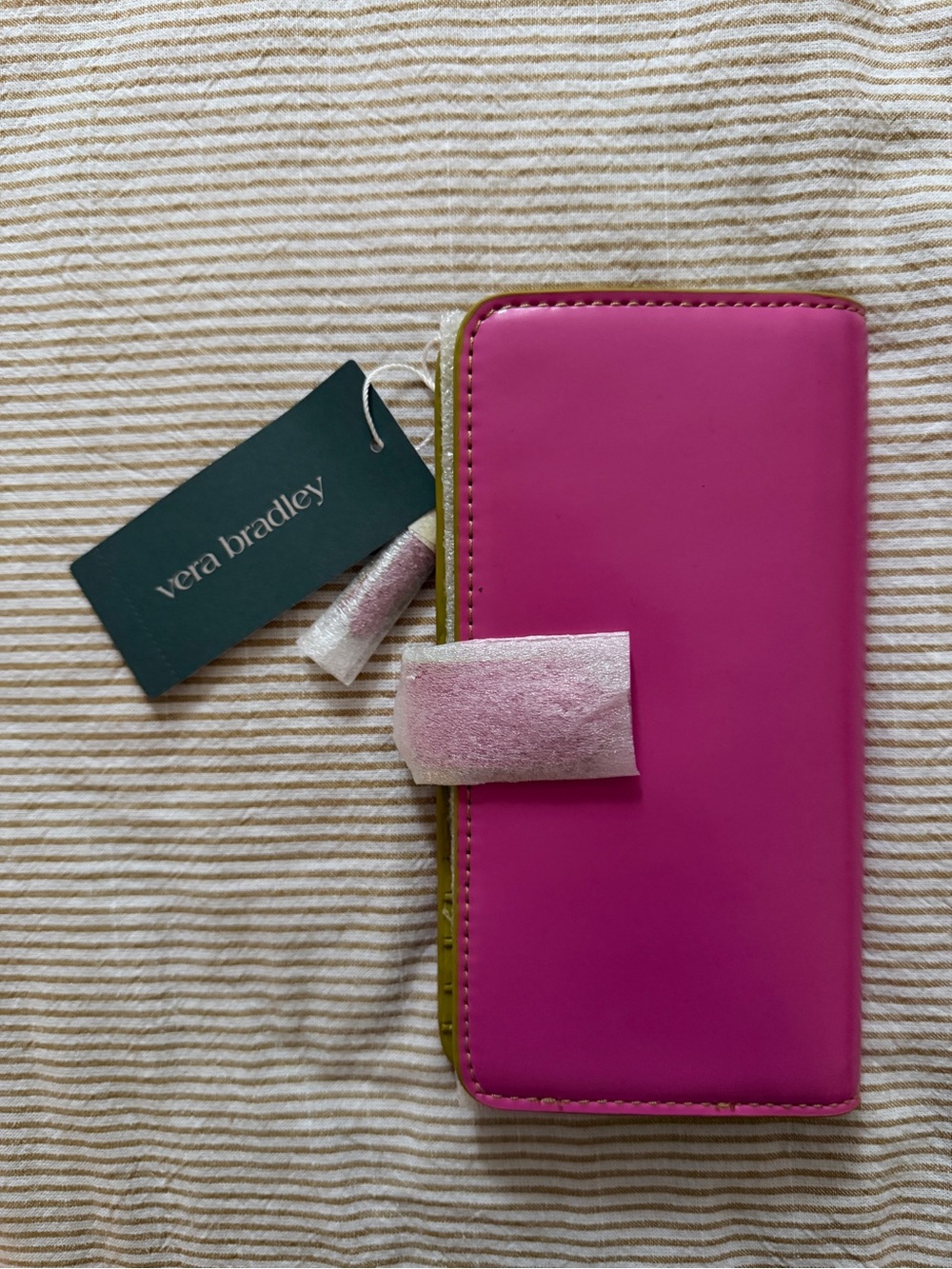 Vera Bradley Hot Pink and Mustard Yellow Wallet